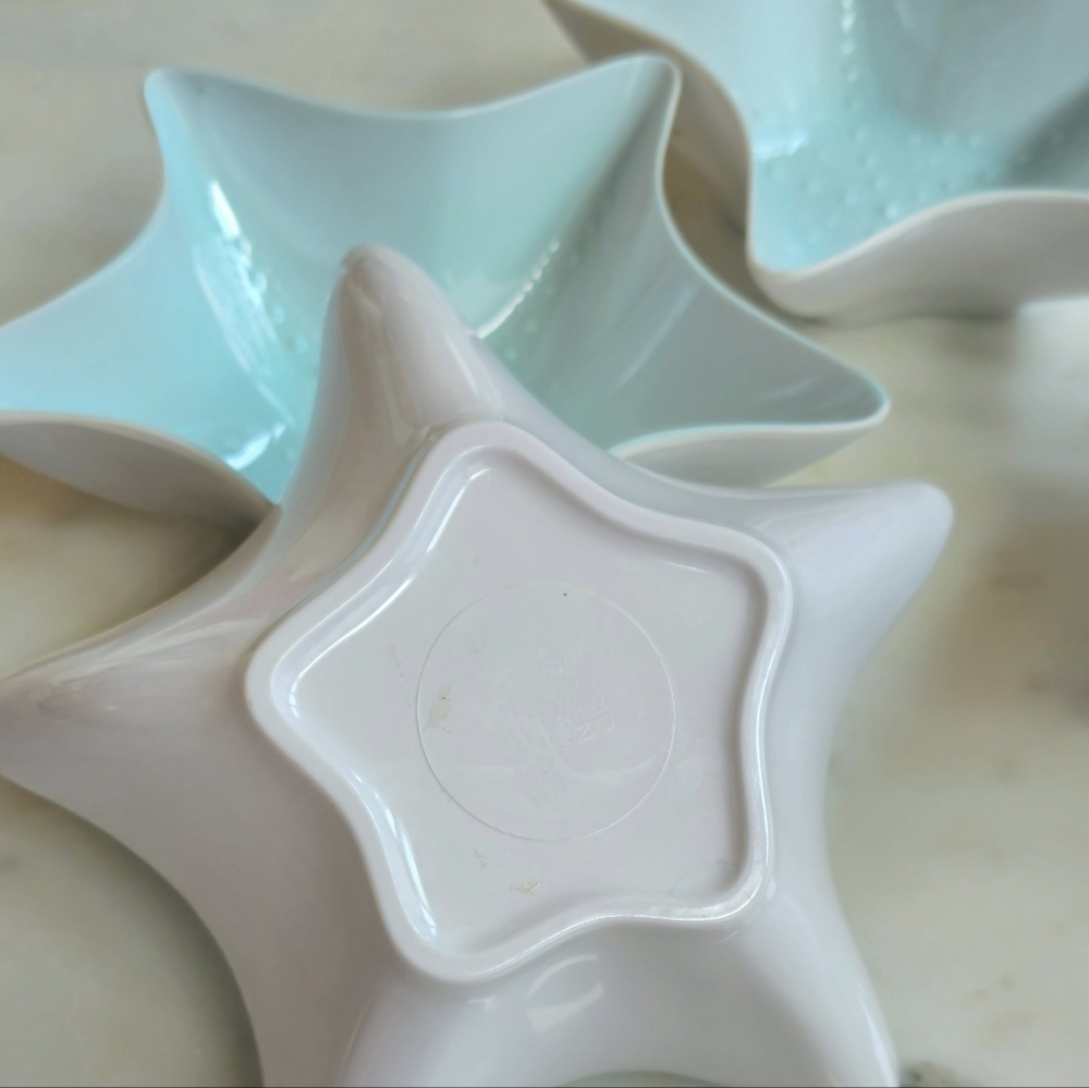 Sigrid Olsen Home Seastar desert dishes Set of 4 Light Blue - Picture 4 of 8
